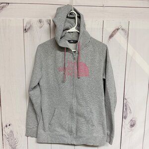 The North Face Women’s Half Dome Full Zip Hoodie Large Gray EUC